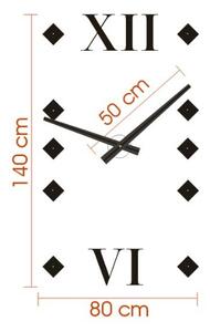 Designové nástěnné hodiny 1577 Calleadesign 140cm (2 barvy) Barva černá