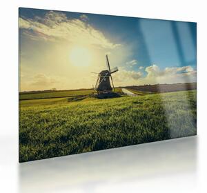Skleněný obraz - Větrný mlýn (70x50 cm)