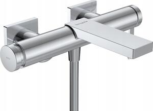Nástěnná vanová baterie s jednou pákou Hansgrohe Tecturis E stříbrná