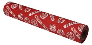 Vánoční červený běhoun na stůl s motivem Candy Cane – 28x275 cm