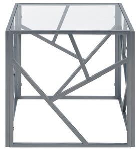 Stříbrný skleněný stolek ORLAND