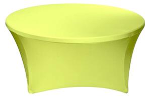 TENTino Elastický ubrus STANDARD na kulatý stůl 122 cm Barva ubrusu: SVÍTIVĚ ŽLUTÁ / YELLOW