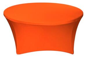 TENTino Elastický ubrus STANDARD na kulatý stůl 152 cm Barva ubrusu: ORANŽOVÁ / ORANGE