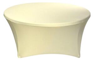 TENTino Elastický ubrus STANDARD na kulatý stůl 122 cm Barva ubrusu: KRÉMOVÁ / IVORY