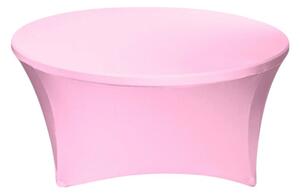 TENTino Elastický ubrus STANDARD na kulatý stůl 122 cm Barva ubrusu: SVĚTLE RŮŽOVÁ / PINK