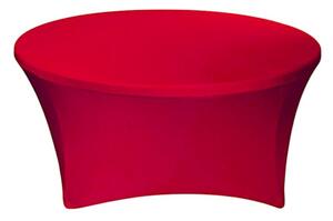 TENTino Elastický ubrus STANDARD na kulatý stůl 122 cm Barva ubrusu: ČERVENÁ / RED