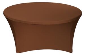 TENTino Elastický ubrus STANDARD na kulatý stůl 122 cm Barva ubrusu: ČOKOLÁDOVÁ HNĚDÁ / CHOCOLATE