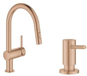 Sada kuchyňská baterie Grohe Minta 32321DL2, dávkovač tekutin Grohe Cosmopolitan 40535DL0