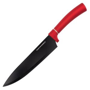 TEMPO-KONDELA LONAN, sada nožů, set 6 ks, s držákem, červená