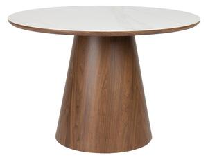 Kulatý jídelní stůl s deskou z kamene ø 115 cm Almira – White Label
