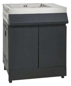 Kingstone Quad Kuchyňský modul se dřezem, 73,5 × 55,5 × 91,5 cm, ocel