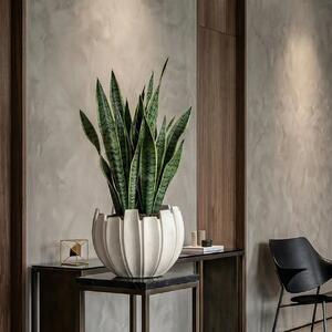 Dekorativní květináč Linea 41 × 35 cm beige - Krémová - 31 - 50 cm - Skleněná vlákna - 31 do 50cm