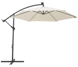 Zahradní deštník LED, ⌀ 285 cm, béžový CORVAL