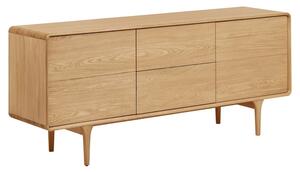 Nordic Living Dubová komoda Drew 180 x 45 cm