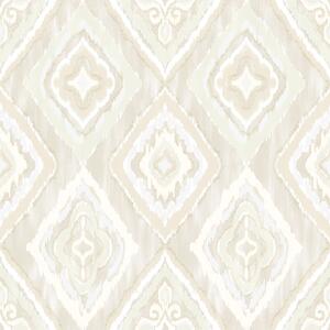 Vliesová tapeta na zeď, bílá, béžová, imitace látky, AU41401, Aurelia, Prestige Wallcoverings