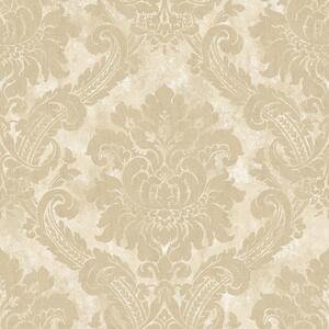 Vliesová tapeta na zeď, béžová, bílá, damaškový vzor, AU41002, Aurelia, Prestige Wallcoverings