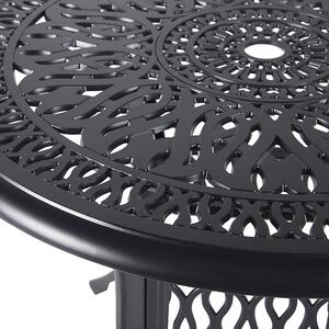Bistro stolek ANCONA 90 cm 90 cm Kov Černá 4