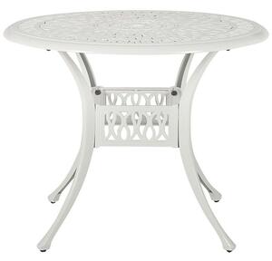 Bistro stolek ANCONA 90 cm 90 cm Kov Krémově bílá