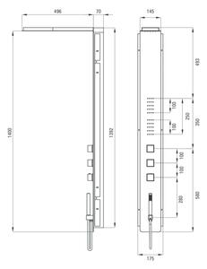 Sprchový panel DEANTE MULTIBOX -NOO 051T