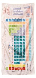 Béžová osuška z mikrovlákna Rex London Periodic Table, 70 x 150 cm