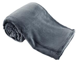TEMPO-KONDELA DALAT TYP 2, plyšová deka, tmavě šedá, 180x220 cm