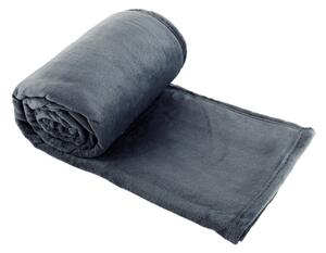 TEMPO-KONDELA DALAT TYP 2, plyšová deka, tmavě šedá, 180x220 cm