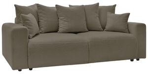 -25 % Dny MOMENTI– Bobochic Paris Hnědá bouclé rozkládací pohovka Envy 245 cm