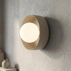 Nástěnné svítidlo LULU K1 – moka, bílé sklo, 1× G9, šířka 17 cm