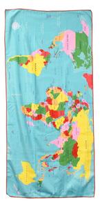 Barevná osuška z mikrovlákna Rex London World Map, 70 x 150 cm