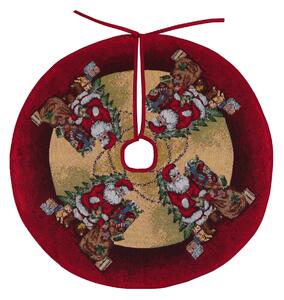 TEMPO-KONDELA GORGINA, podložka pod vánoční stromeček, červená / béžová, 1 m