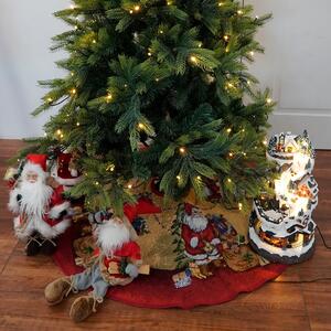 TEMPO-KONDELA GORGINA, podložka pod vánoční stromeček, červená / béžová, 1 m