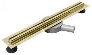 Odtokový žlab MEXEN FLAT 360 SLIM s otočným sifonem, zlatý, 70 CM