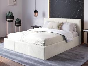Čalouněná postel s úložným prostorem 160x200 TOP line 7 Béžový Velvet