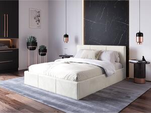 Čalouněná postel s úložným prostorem 120x200 TOP line 7 Béžový Velvet