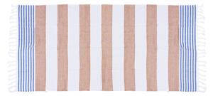 Plážová osuška FARAO 90 x 180 cm, hnědo-bílá, 70% bavlna | 30% polyester