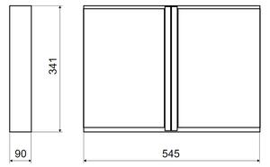 Slovarm Ostatní Zrcadlová skříňka dvoudílná (galerka) - bílá, plast - 640105