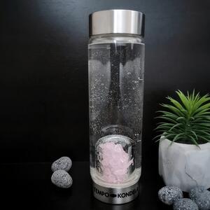 TEMPO-KONDELA CRYSTAL, skleněná láhev s růženínem, 500 ml