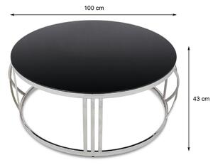 DekorStyle Konferenční stůl RELLO 100 cm černý