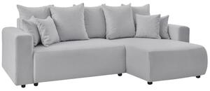 -25 % Dny MOMENTI– Bobochic Paris Světle šedá bouclé rohová rozkládací pohovka Envy 282 cm, levá/pravá