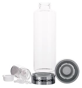 TEMPO-KONDELA CRYSTAL, skleněná láhev s bílým křemenem, 500 ml