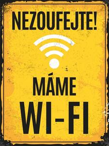 Postershop Plechová cedule - Máme Wi-Fi