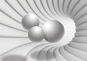 Postershop Fototapeta: 3D tunel (bílý) - 104x152,5 cm