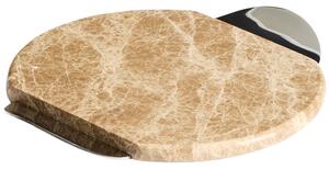 Kave Home Béžový mramorový servírovací podnos Adoma 25 x 30 cm