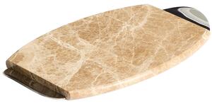 Kave Home Béžový mramorový servírovací podnos Adoma 39,5 x 21 cm