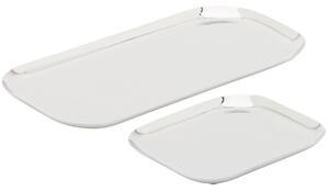 Kave Home Set dvou nerezových táců Nirela 29,5x15/15x15 cm