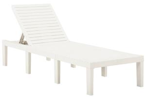 Zahradní lehátko plast bílé 315826