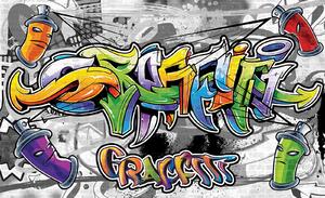 Postershop Fototapeta vliesová: Barevné grafitti - 208x146 cm