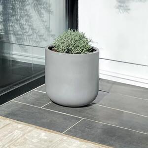 Květináč CHICO, sklolaminát, průměr 40 cm, beton design šedý