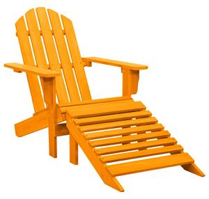 Zahradní židle Adirondack s podnožkou masivní jedle oranžová 315868