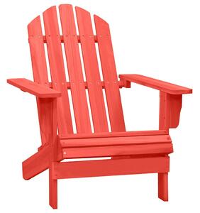 Zahradní židle Adirondack masivní jedlové dřevo červená 315873
